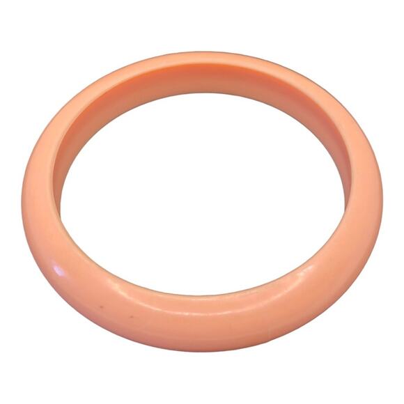 3 Bohemian Peach Pink Coral Plastic/Acrylic Bangle Bracelets - Picture 7 of 7